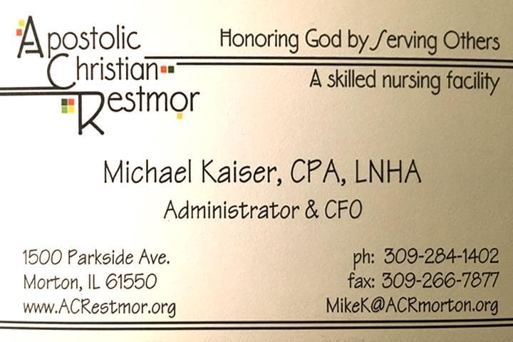 Apostolic Christian Restmor, Inc.