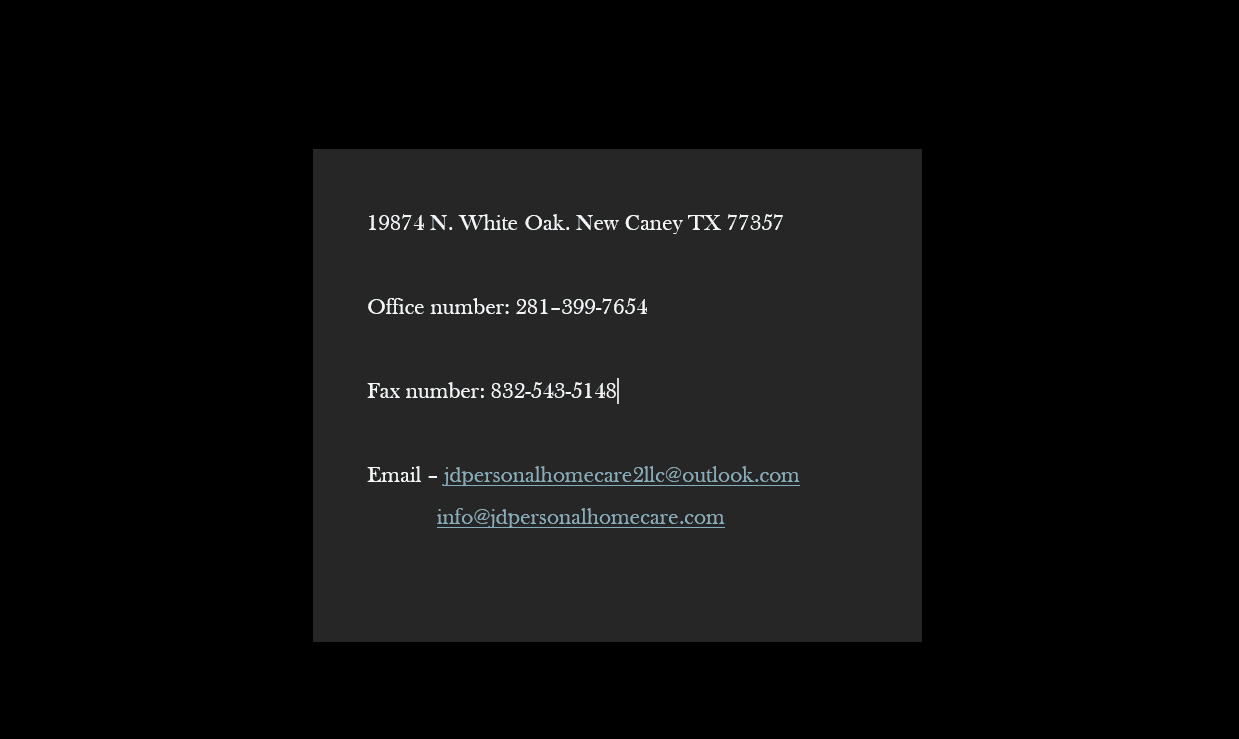 J & D Personal Home Care