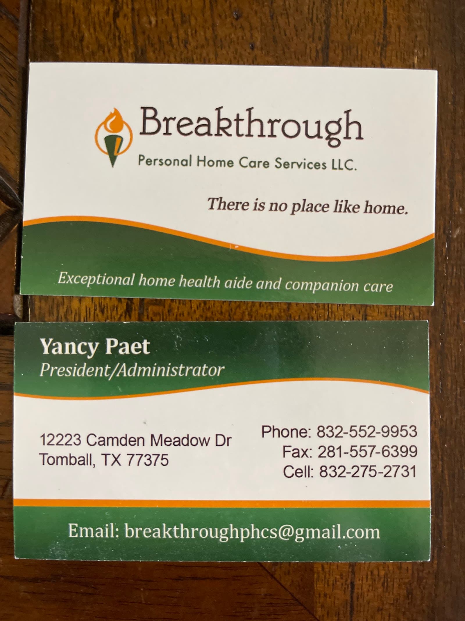 Breakthrough Personal Home Care Services LLC.