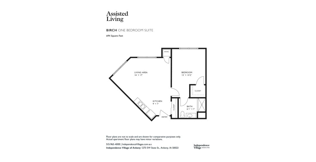 Independence Village of Ankeny floor plan 1