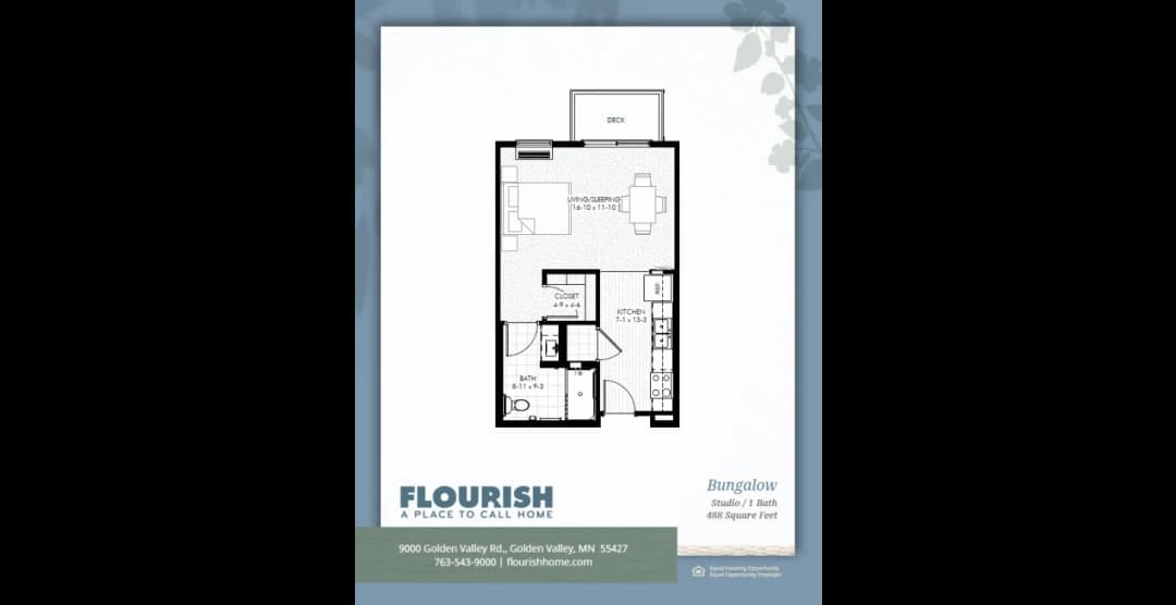 Flourish Senior Living floor plan 1